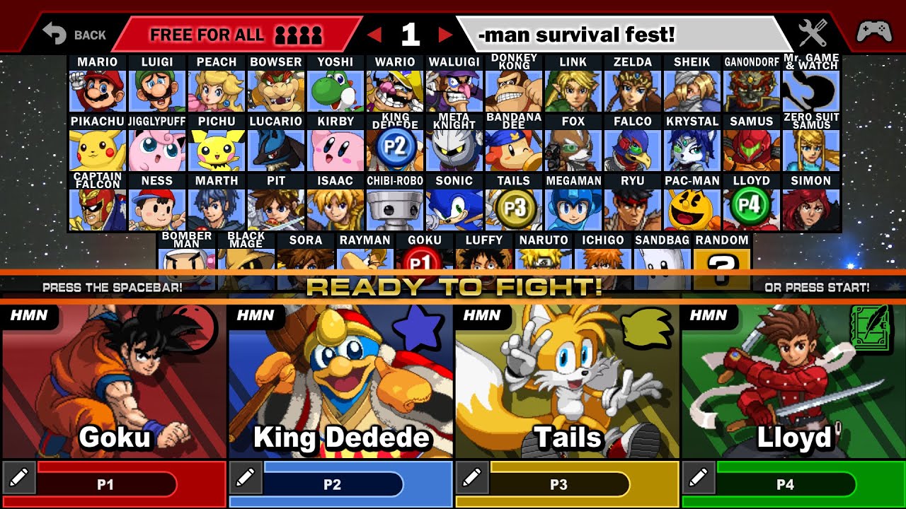 Super Smash Flash 2 - All Characters + Alternate Costumes (v1.4) [4K]