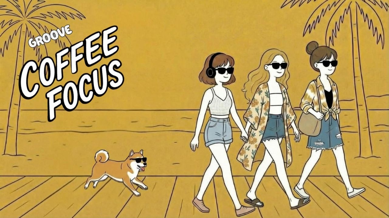 Groove Coffee Focus | Lofi Beats for Deep Focus, Study, Work & Relaxation –Beachside Boardwalk Focus