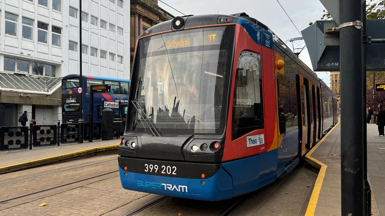 Sheffield Tram Train - Rotherham Parkgate to Cathedral (2024 Full Route)