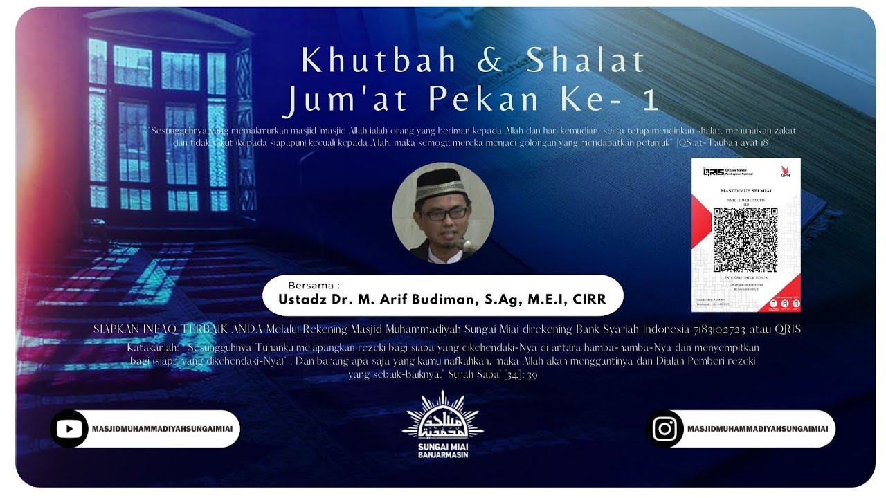[Live] Khutbah & Shalat Jum'at Pekan Ke-1 Bulan November 2022