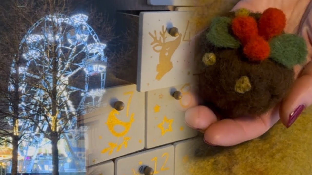 Felt advent calendar day 5-6/ Christmas Carol to Christmas Pudding 