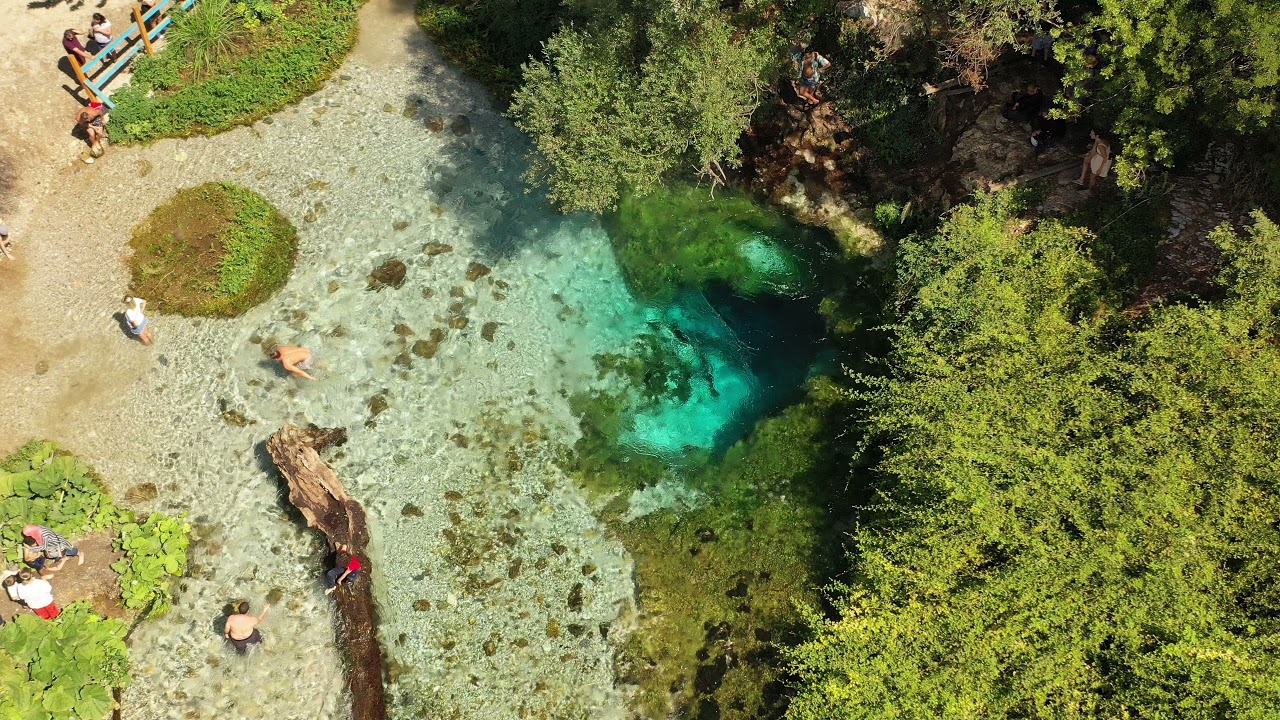 The Blue Eye (Syri i Kaltër)  - Sarandë, Albania by Drone 4K