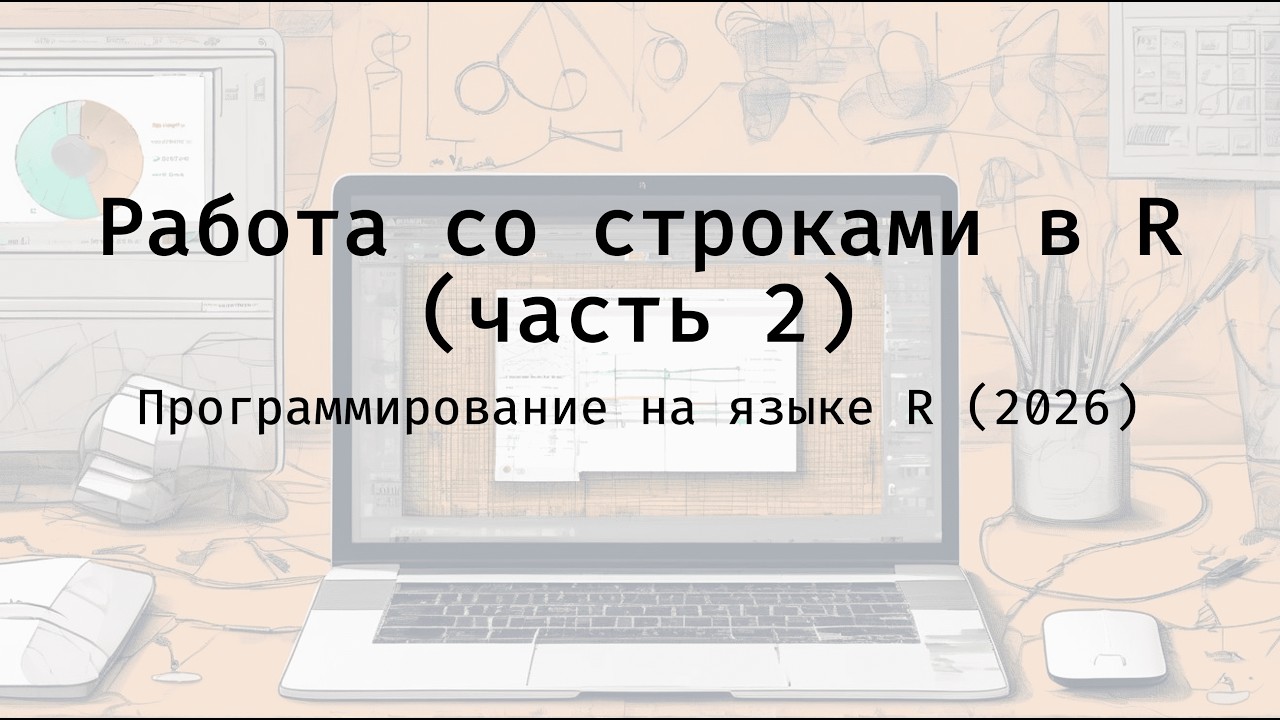 Работа со строками в языке R (часть 2) - Полный курс программирования на языке R (2026)