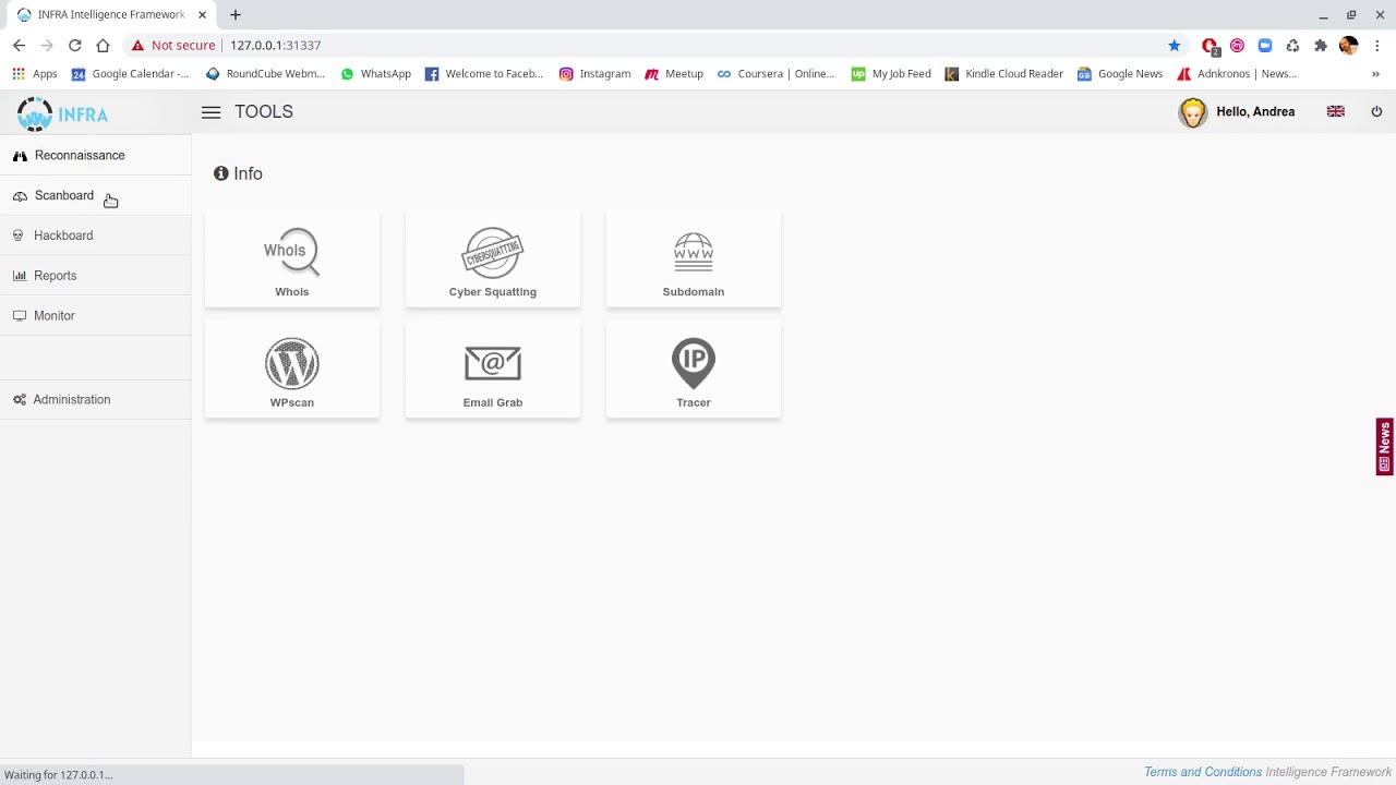 INFRA quick look to reconnaissance and the feature of the new version 6.67