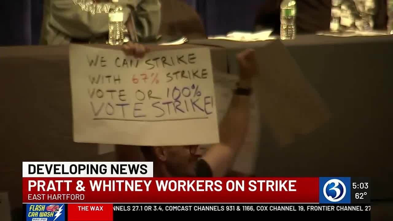Pratt & Whitney workers go on strike, union officials say
