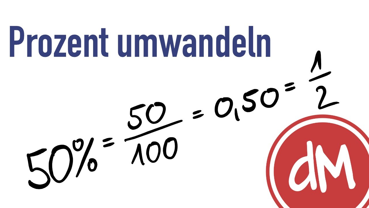 Umwandlung von Prozent, Bruch und Dezimalzahl