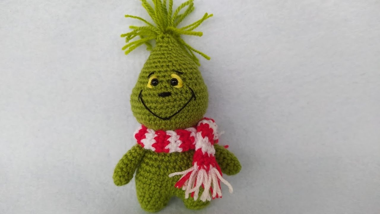 Grinch Amigurumi Tutorial Uncinetto Natale 💚 Crochet Christmas Ornaments 🎄🎁 Adorno  Navidad Crochet