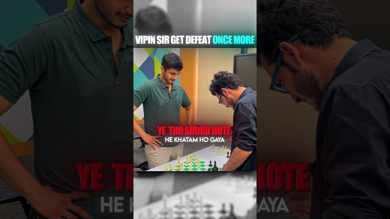 Grandmaster Mode: ON! Vipin Sir Lost 😭♟️ #vipinsir #viditgujarathi #chess #physicswallah #trending
