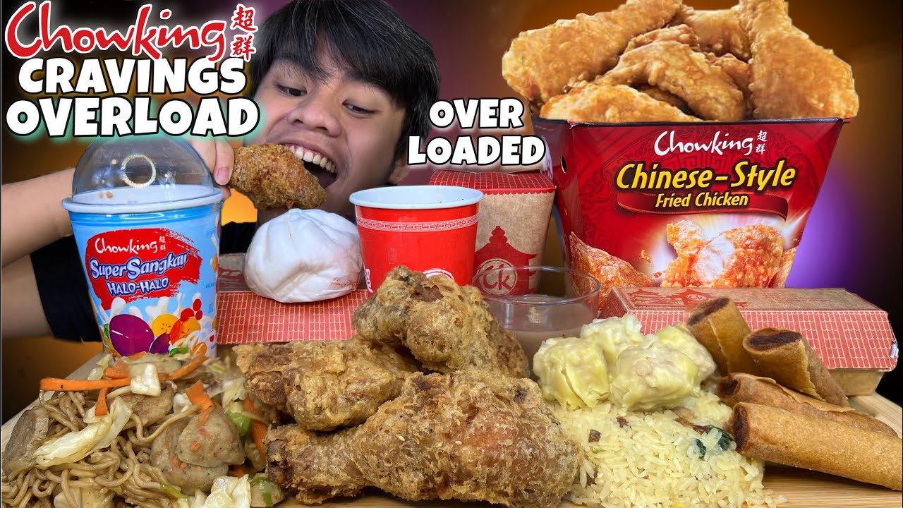 CHOWKING CRAVINGS OVERLOAD ( Chicken, Siomai, Pancit Canton, Chao Fan, Shanghai, Halo halo) MUKBANG
