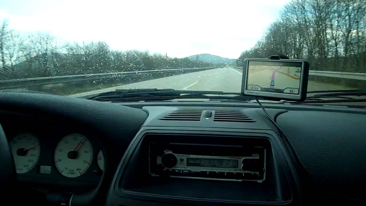 Driving down the french Autoroute at 180KM/h