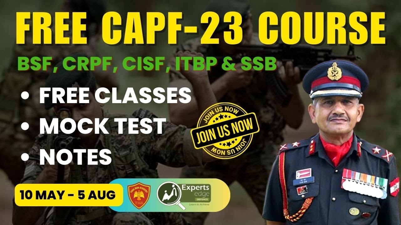 FREE UPSC CAPF 2023 COURSE | Best Online Course | Starting 10th May | Join Now #cisf #crpf