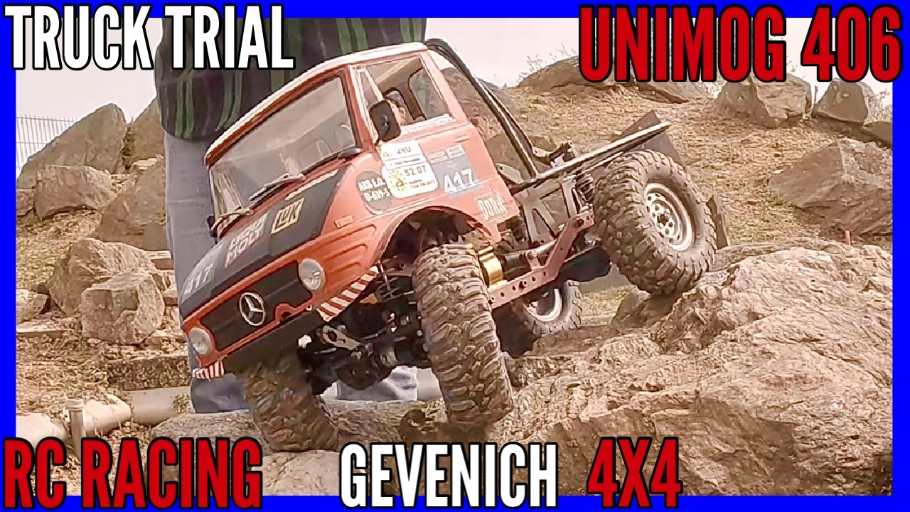 UNIMOG 406 4X4 OFFROAD TRIAL TRUCK ON RACE TRACK