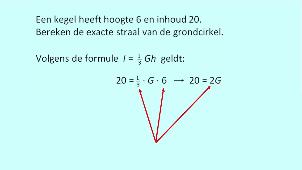 De inhoud van piramide en kegel