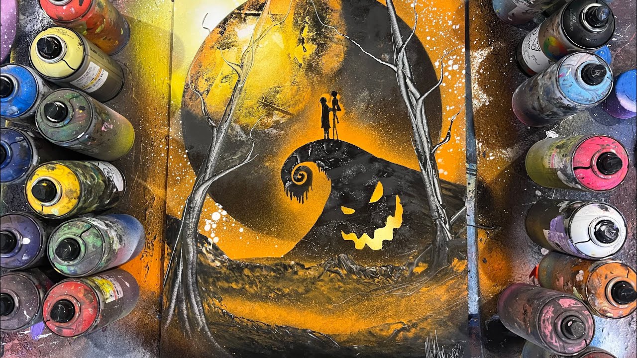 The Nightmare Before Christmas - Spray Paint Art by Nathan Salmon