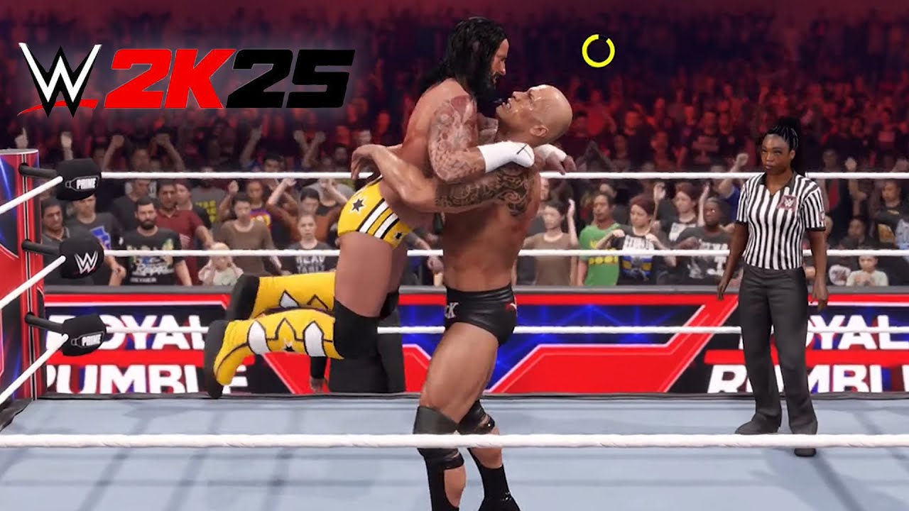WWE2K25 - The Rock vs CM Punk 5 Star Match Legend Mode