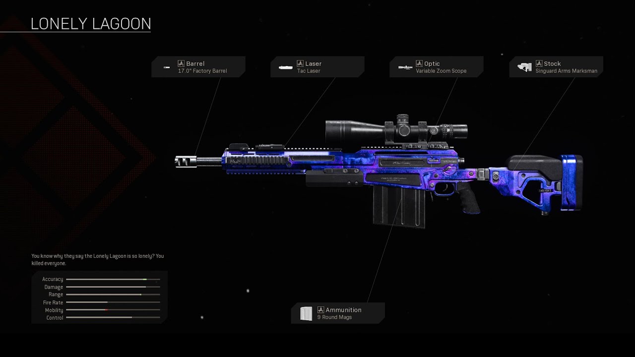 the lonely lagoon sniper (Call of Duty Modern Warfare)