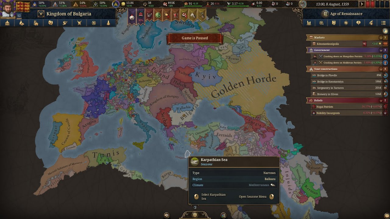 EU5: Kingdom of Bulgaria #16| Another war with Serbia & Wallachia|1371-1373
