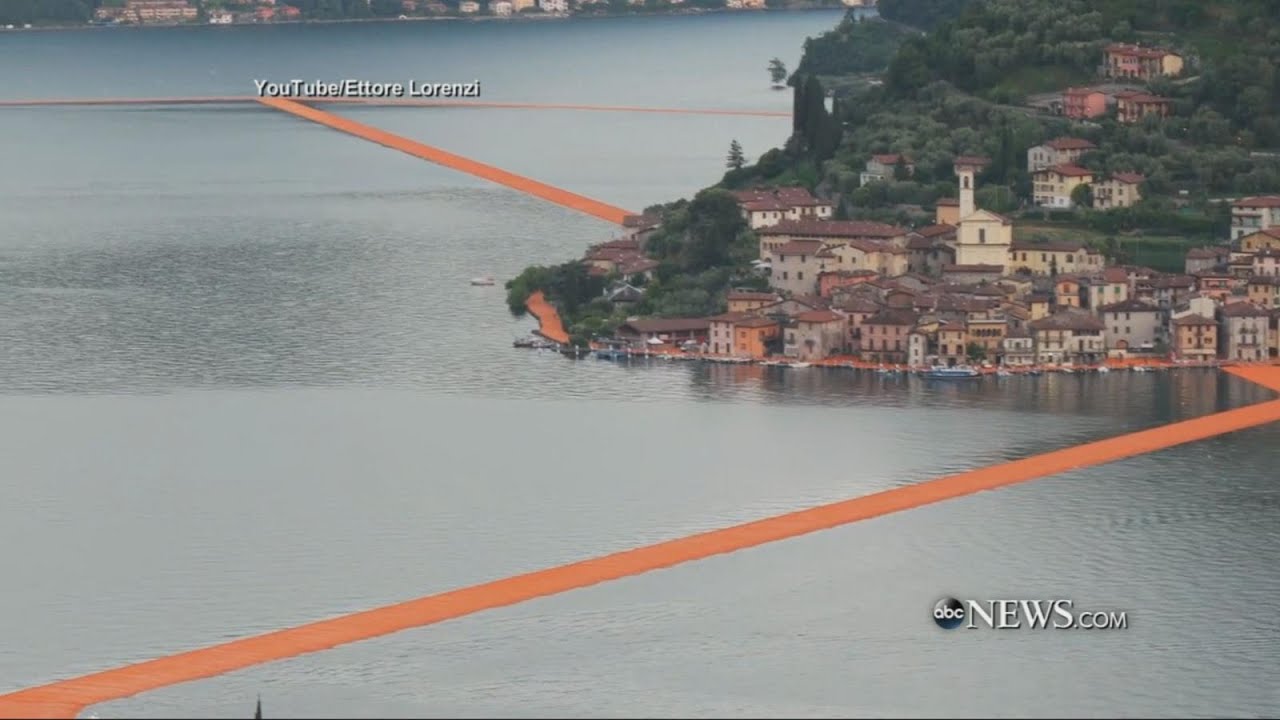 Christo's The Floating Piers Allows Visitors to Walk on Water