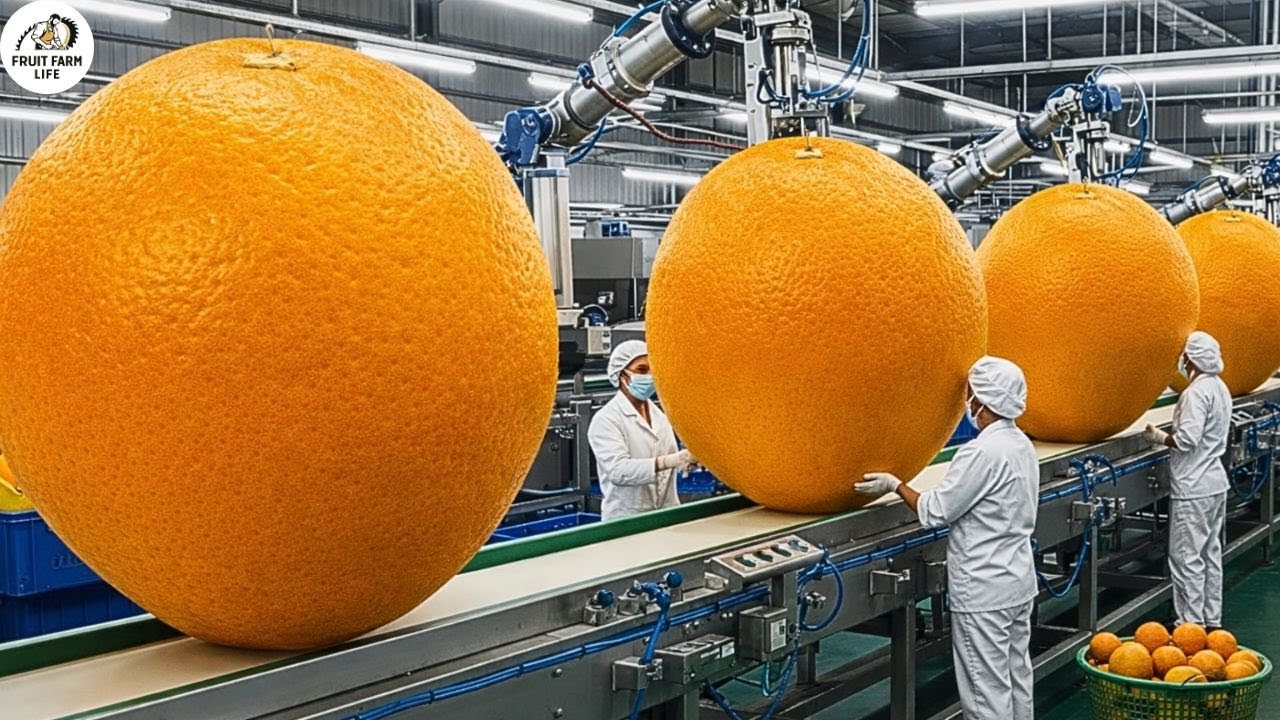 Inside an orange juice factory – A fascinating cleaning process.