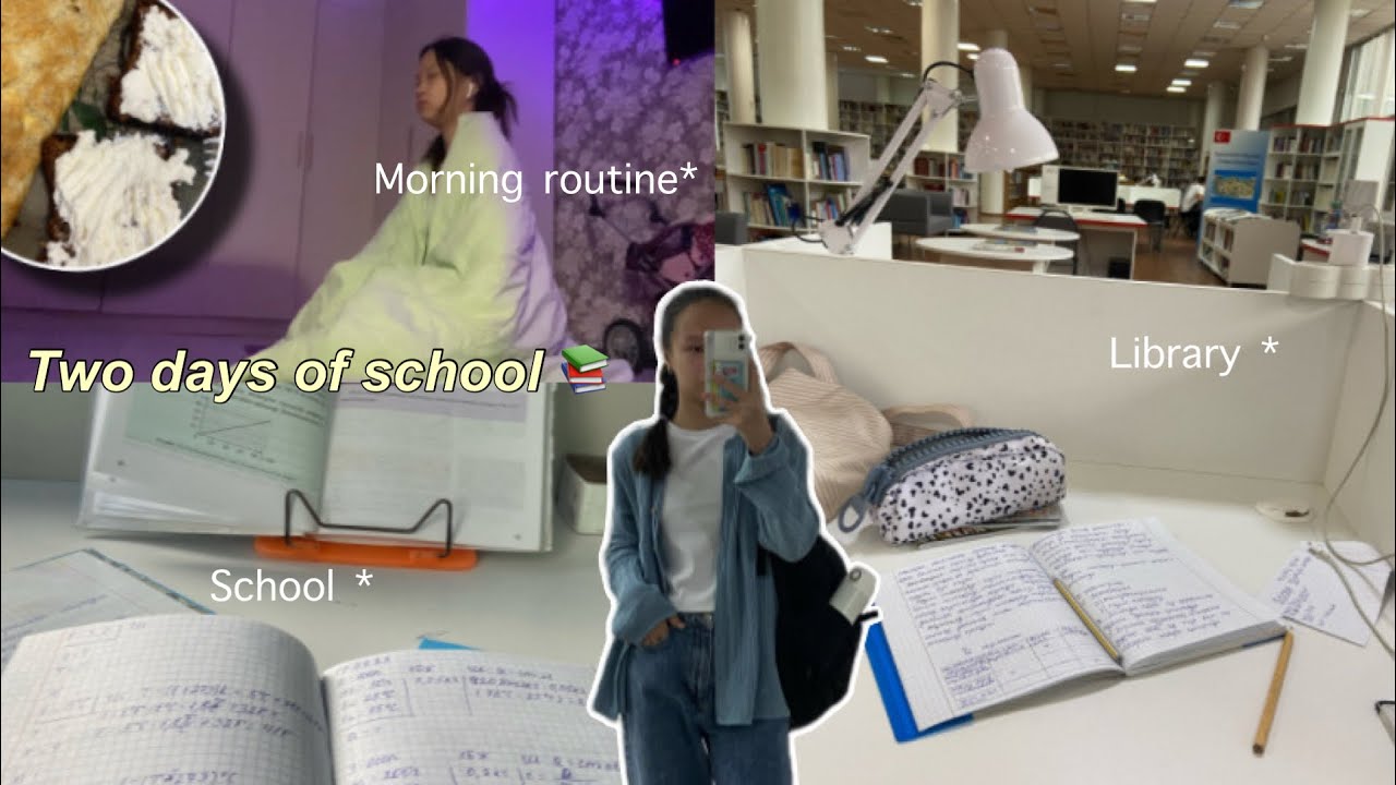School vlog || homeworks,library,morning routine+motivation for doing homework 📄💓
