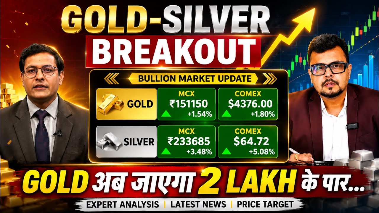 Gold Silver Live Today | GOLD में बड़ा BREAKOUT! ₹2 लाख का Target आया? gold/silver analysis, target?