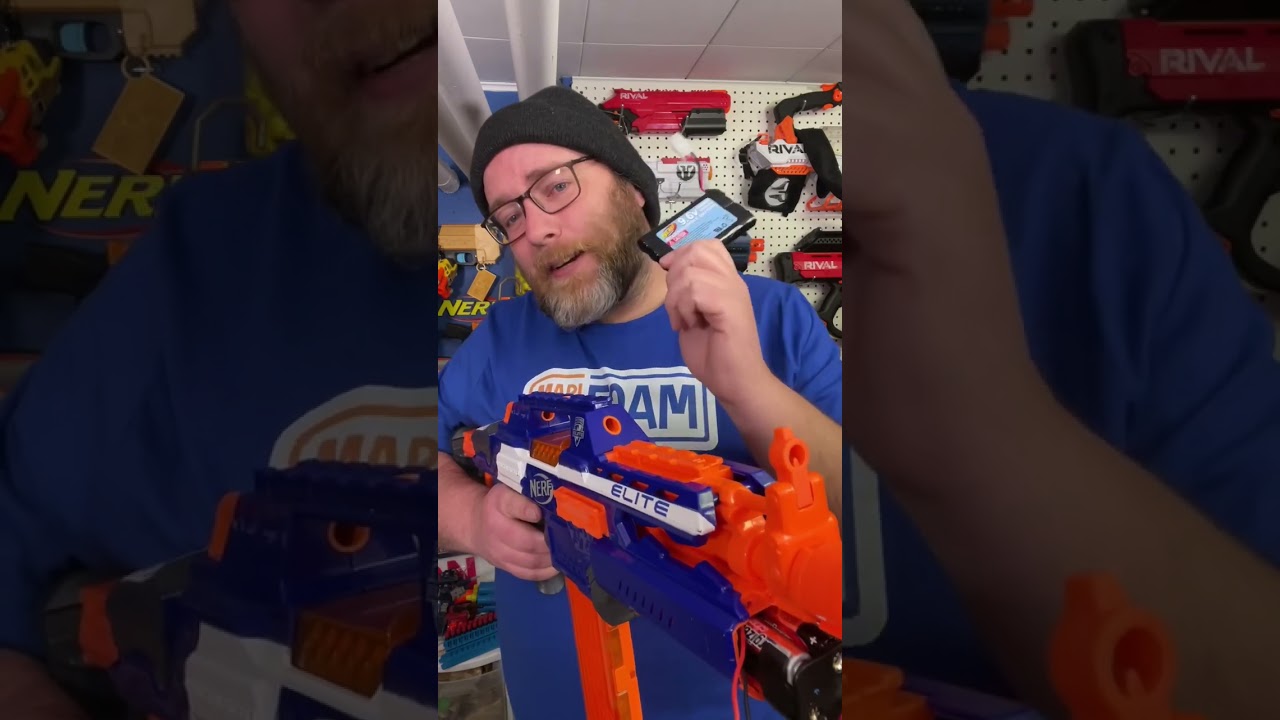 Another commission! A Rapid Strike 9v mod for an awesome kids birthday! He was PUMPED, he knows Nerf