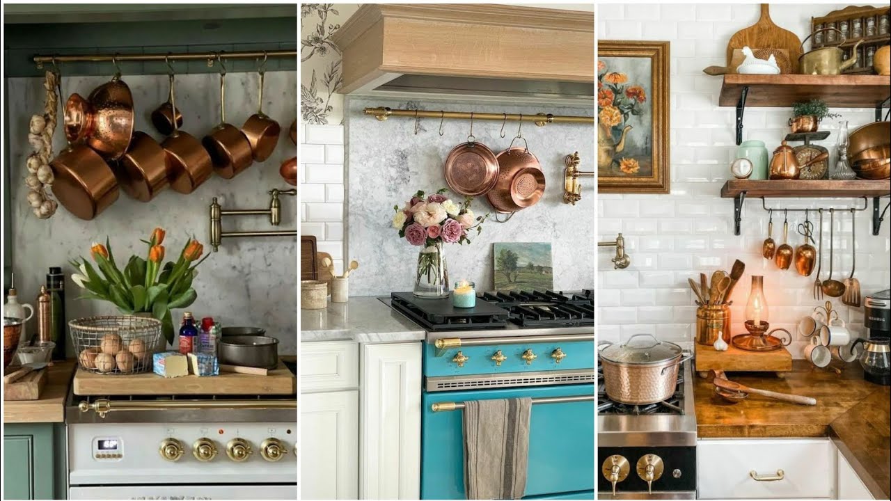 Small French country kitchen decorating ideas .Cottage kitchen decor ideas.