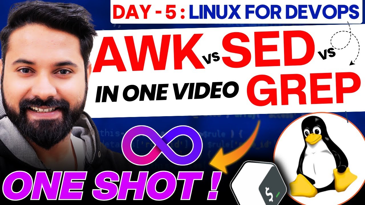 Linux AWK vs SED vs GREP | Pro Commands Linux For DevOps (Day 5)