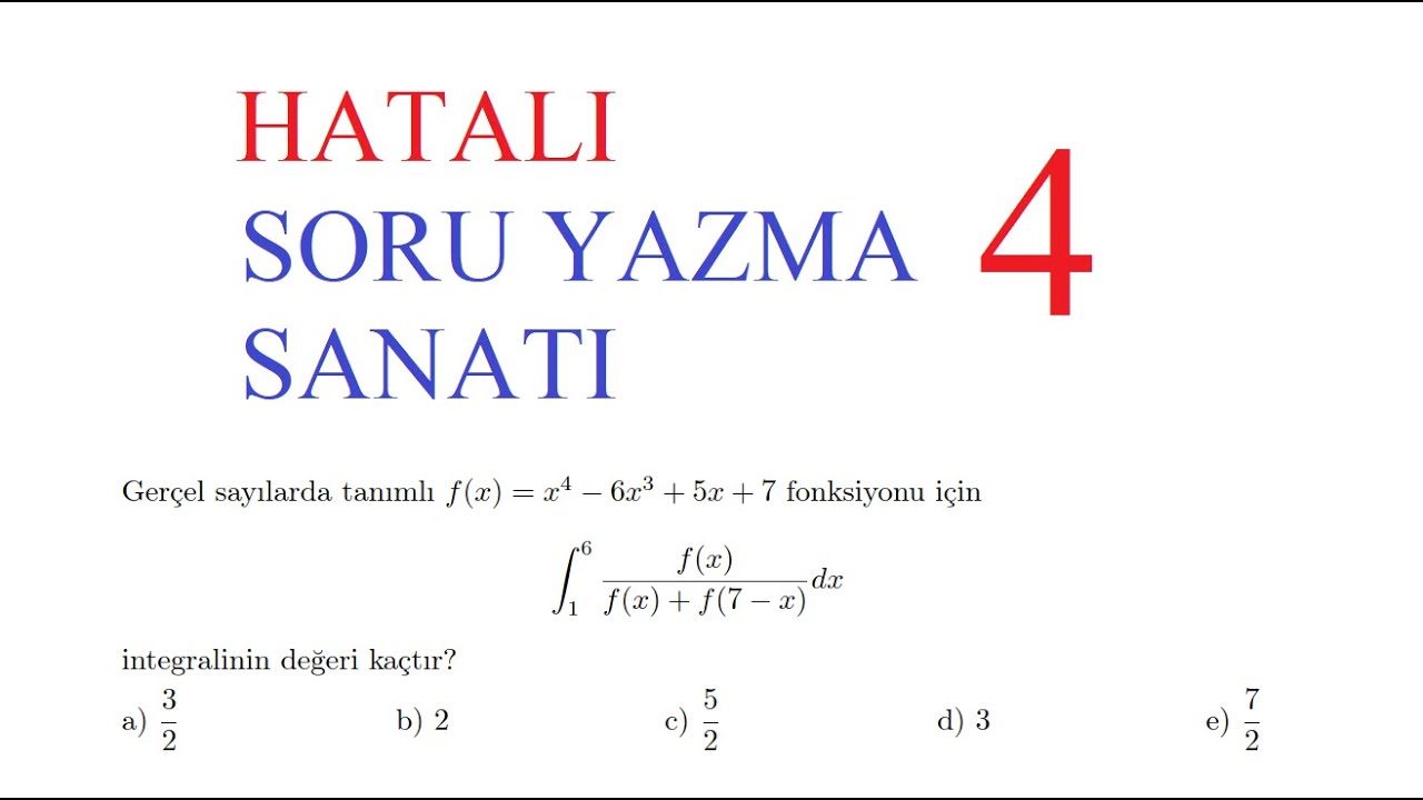 Hatalı Soru Yazma Sanatı 4