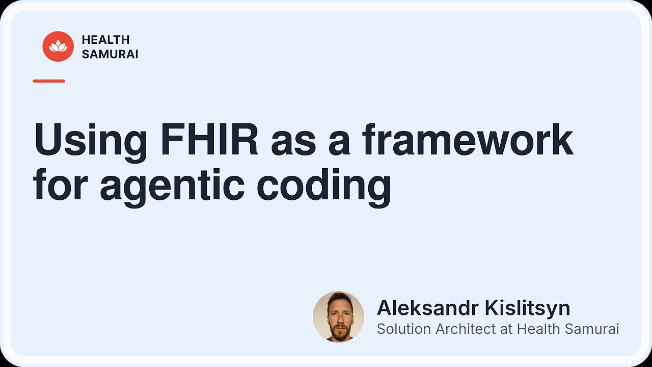Using FHIR as a framework for agentic coding