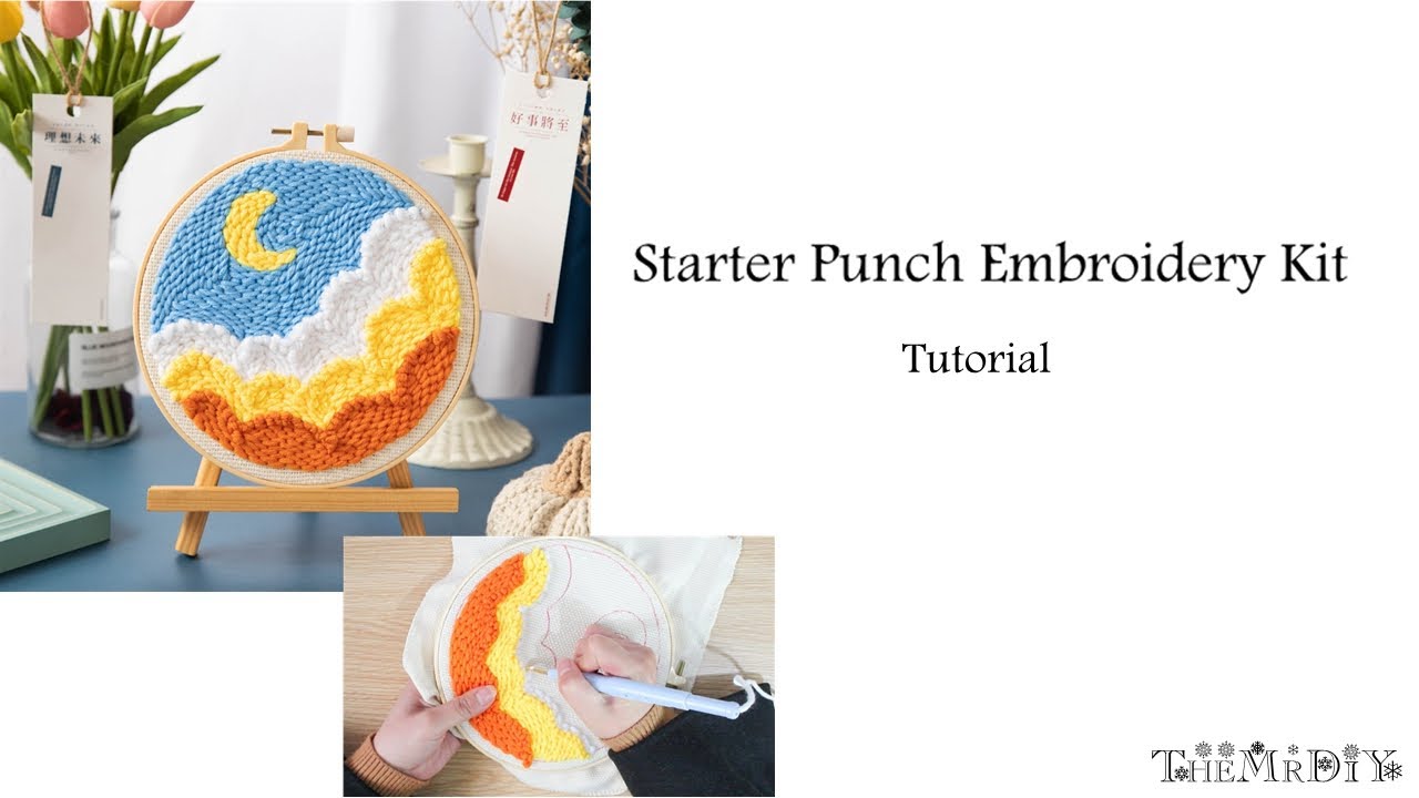 Skyland  Beginner Punch needle kit &ndash; Free Unicorn Punch Needle - Punch Needle Tutorial