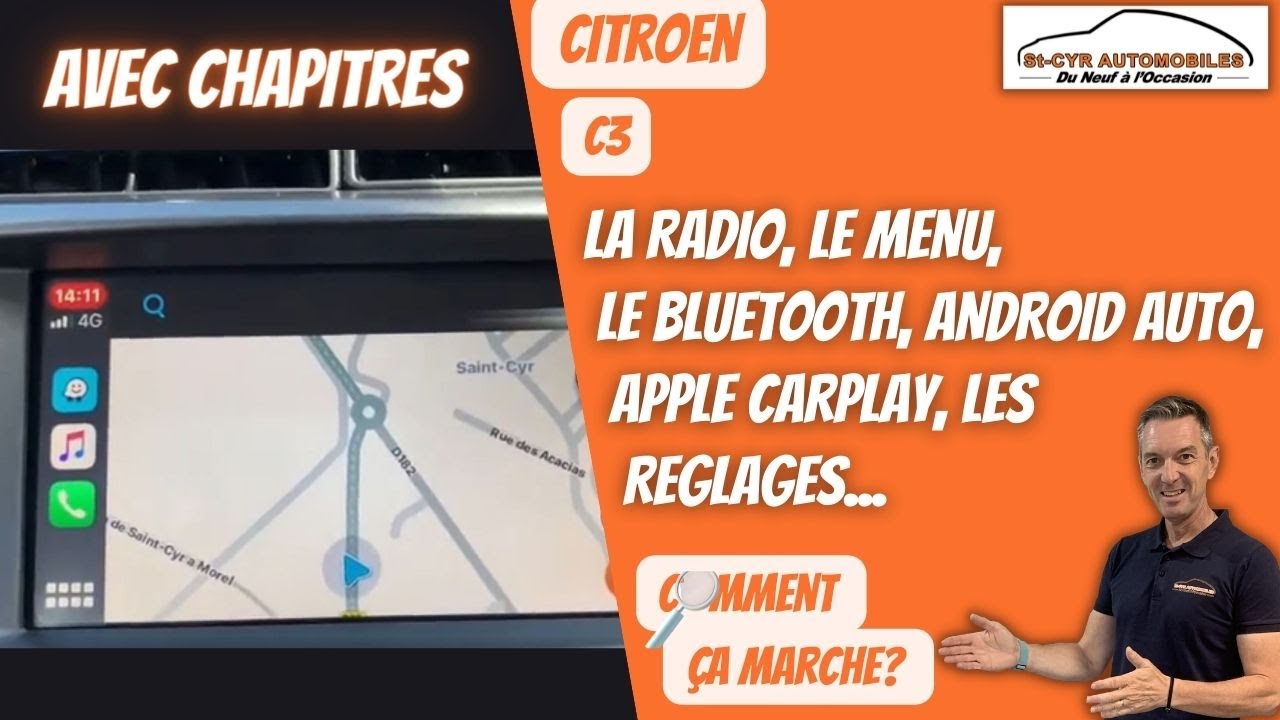 Citroen C3,DS3,DS4,C4 Guide complet, radio, Bluetooth, Carplay, Android auto, paramètres essentiels…