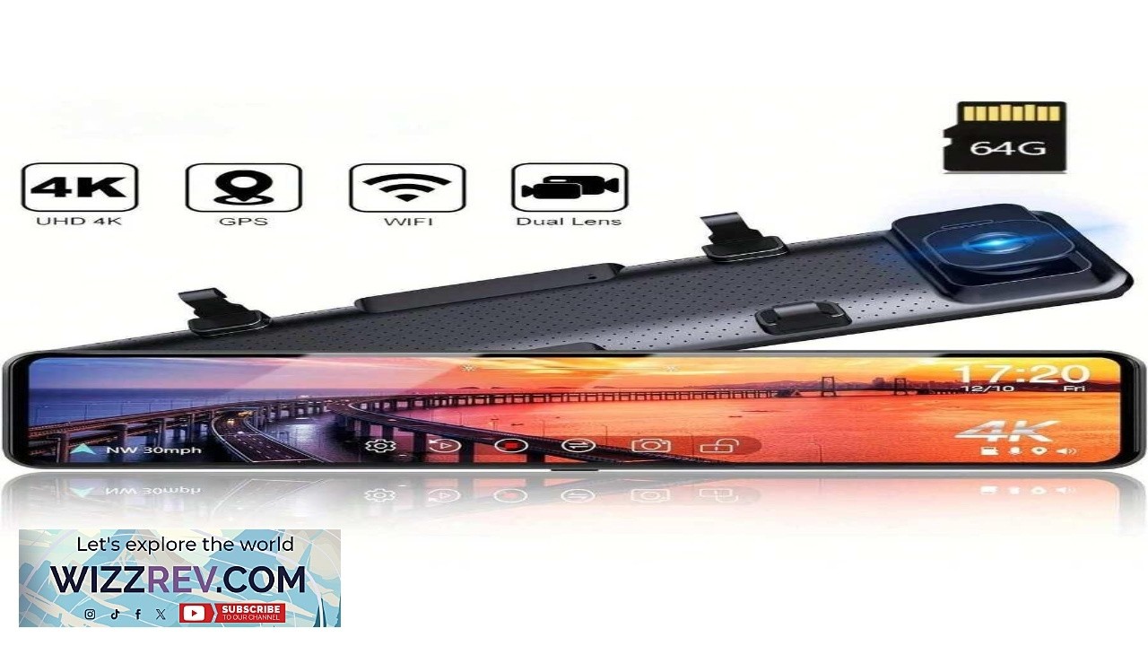 TFFRDN 11.26 Inch Wifi And GPS Mirror 4K Front Camera Front And Rear