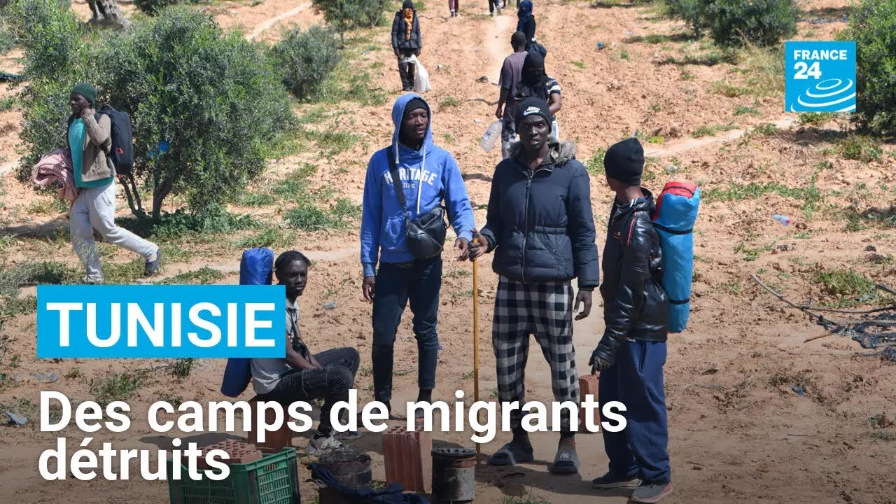La Tunisie démantèle des camps de migrants installés dans des oliveraies • FRANCE 24