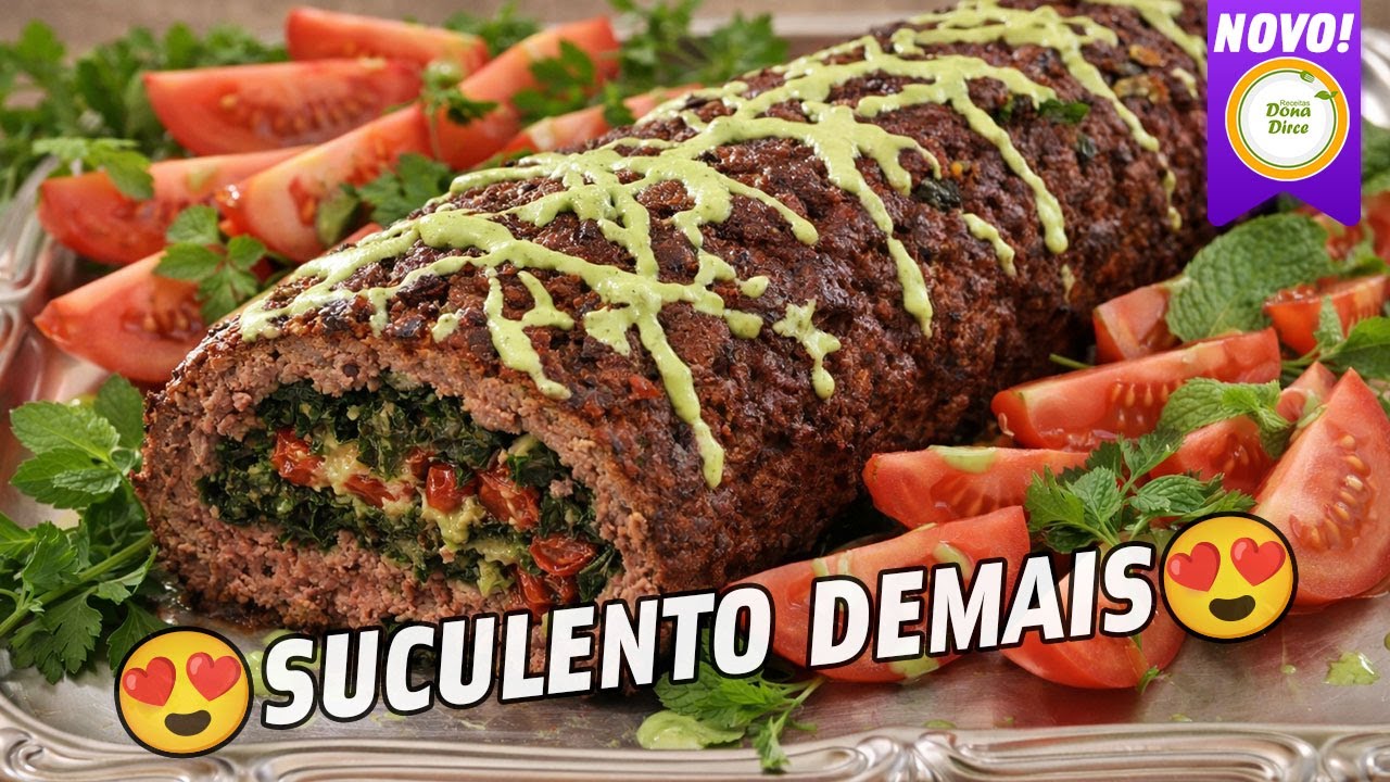 Esse Rocambole de Carne Moída Fica Incrível 😋 #073