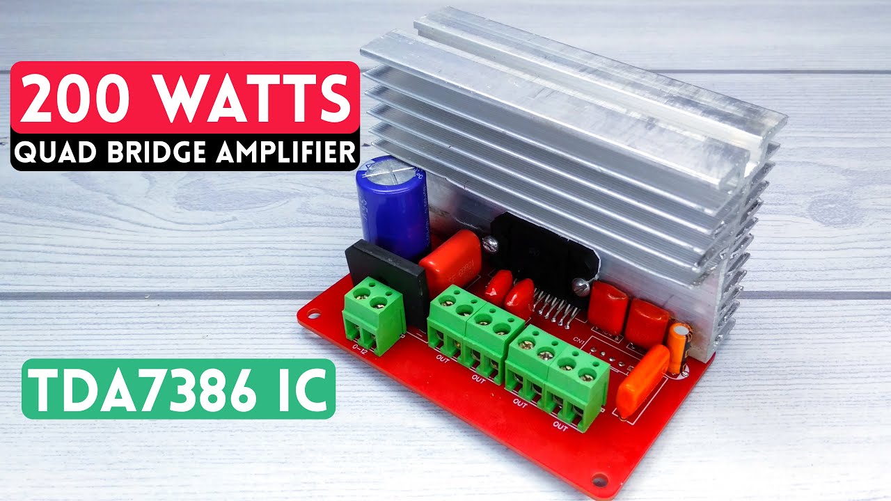 DIY TDA7386 IC 4×49 Watt Quad Bridge Amplifier