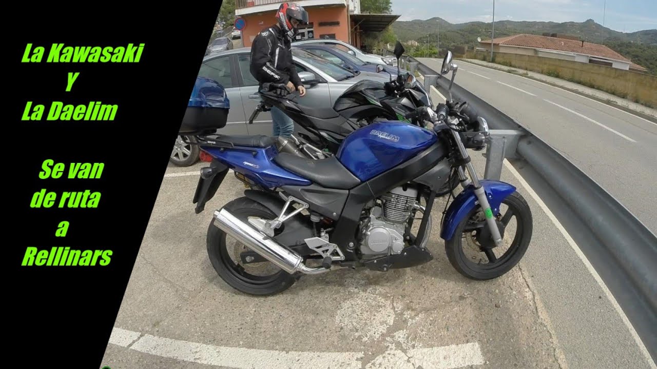 Mi primera ruta con la Daelim Roadwin desde Barcelona a Rellinars con mi amigo y su Kawasaki z800