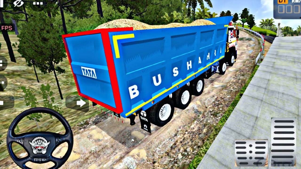 Tata sigma 4825c tipper offroad driving in bus simulator indonesia | #truck #bussid|rokygamer2.1