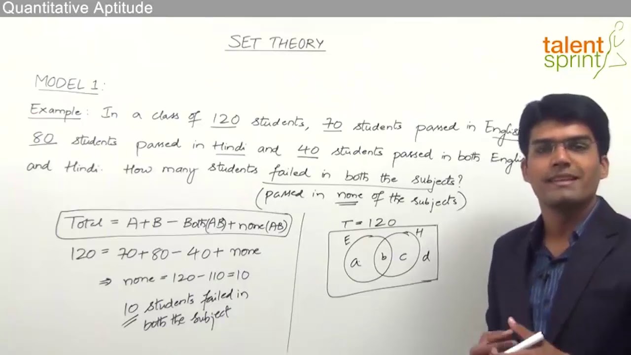 Set Theory | Model - 1 | Quantitative Aptitude | TalentSprint Aptitude Prep