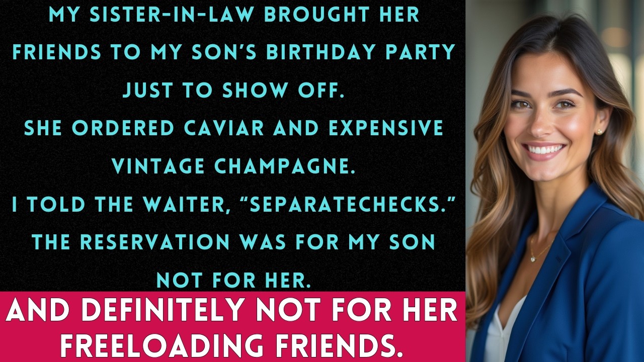 My Sister-In-Law Crashed My Son's VIP Dinner To Order Caviar & Champagne. I Said 