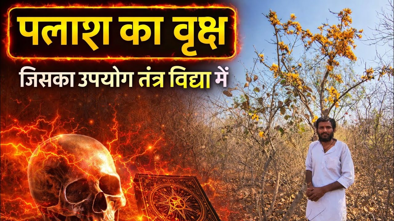 नर्मदा परिक्रमा पैदल 👣 128 दिन 11/03/2026 पलाश (टेसू) का वृक्ष जिसका उपयोग तंत्र और पूजा होता है 