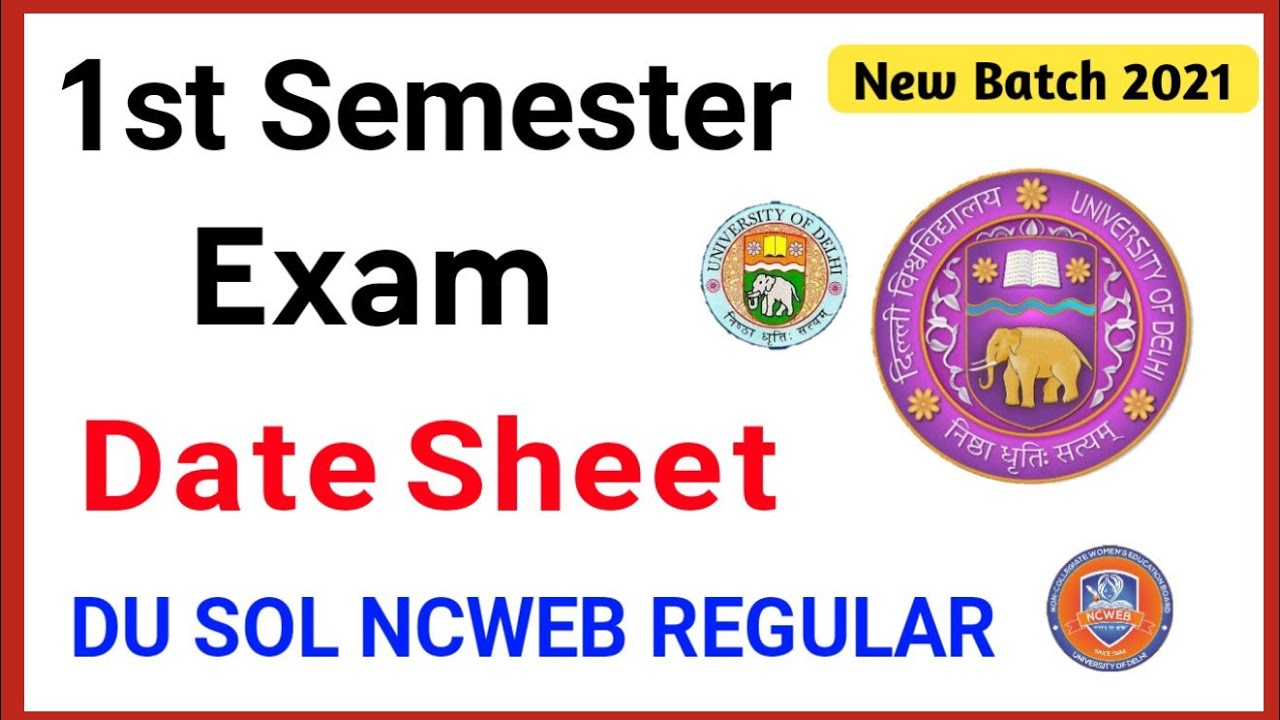 Important update | Du, sol First Semester Exam Date sheet 2022 | SOL First semester Exam DateSheet