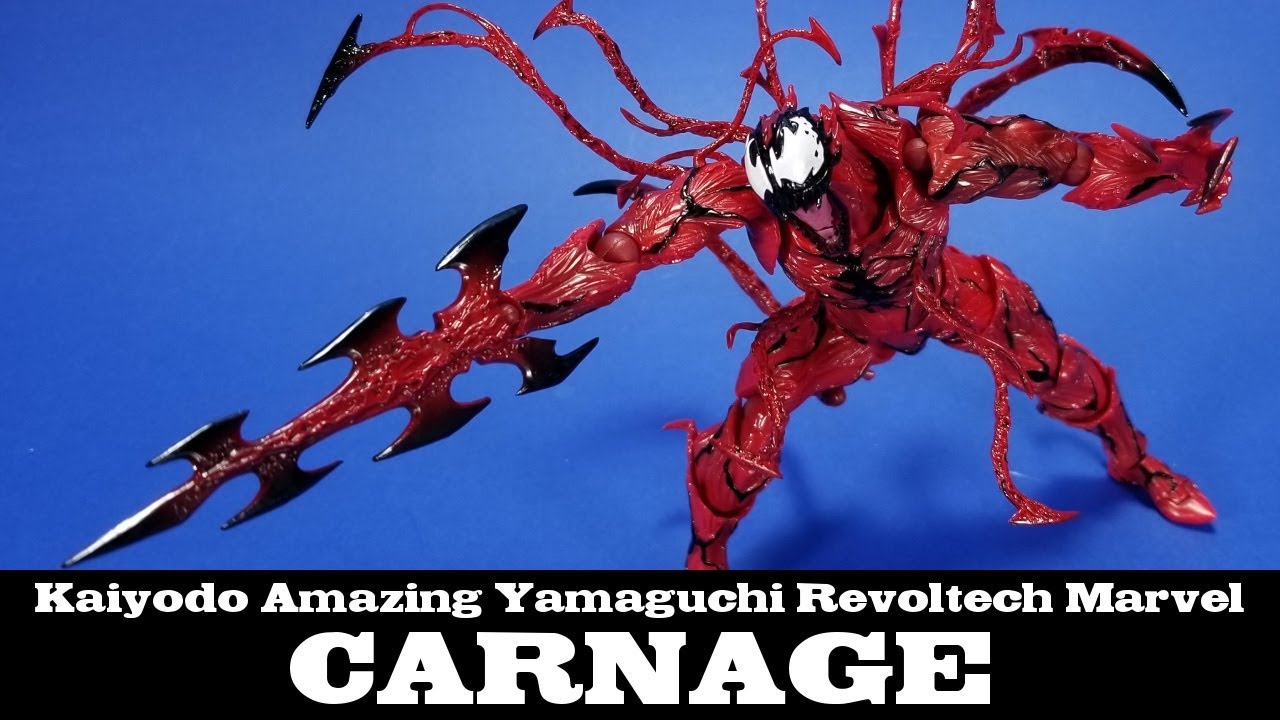 Удивительная фигурка Yamaguchi Carnage Revoltech Kaiyodo Marvel