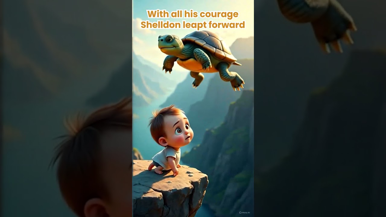 🐢 Shelldon Rescues Baby from Falling off a Cliff | Hero Turtle Saves the Day