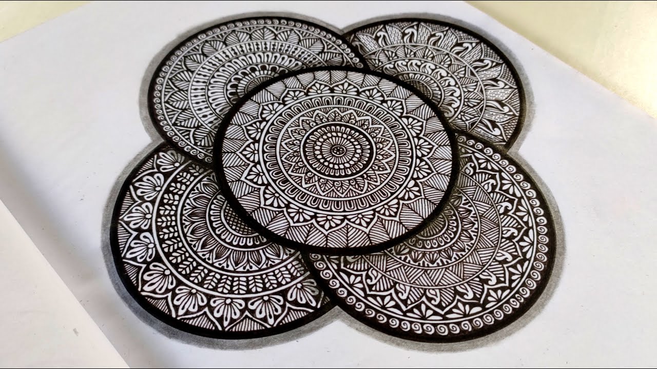 3D Mandala Art | How to Draw Mandala Art | 3D Zentangle Art | 3D Doodle Art #vanithaarts #mandalaart