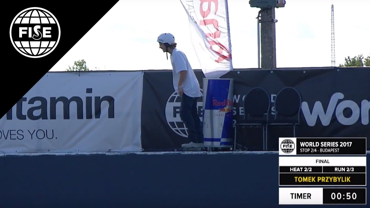 Tomek PRZYBYLIK 3rd Final FIRS ROLLER freestyle park world cup FISE budapest 2017