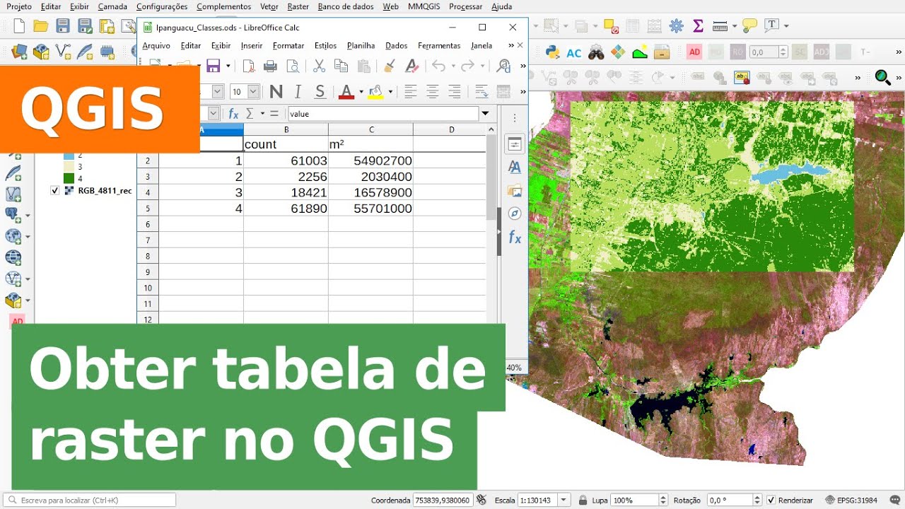 Extrair dado/tabela de raster no QGIS
