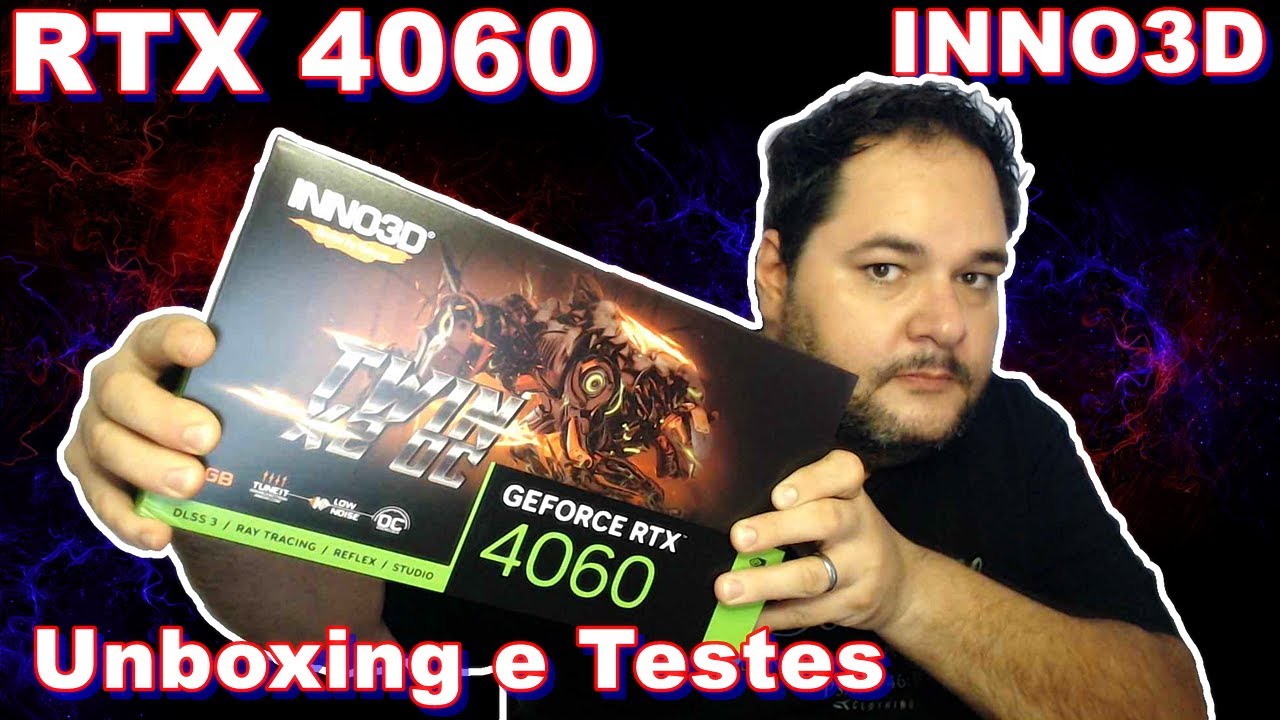 UNBOXING RTX 4060 INNO3D e TESTE EM JOGOS. Vale a Pena?