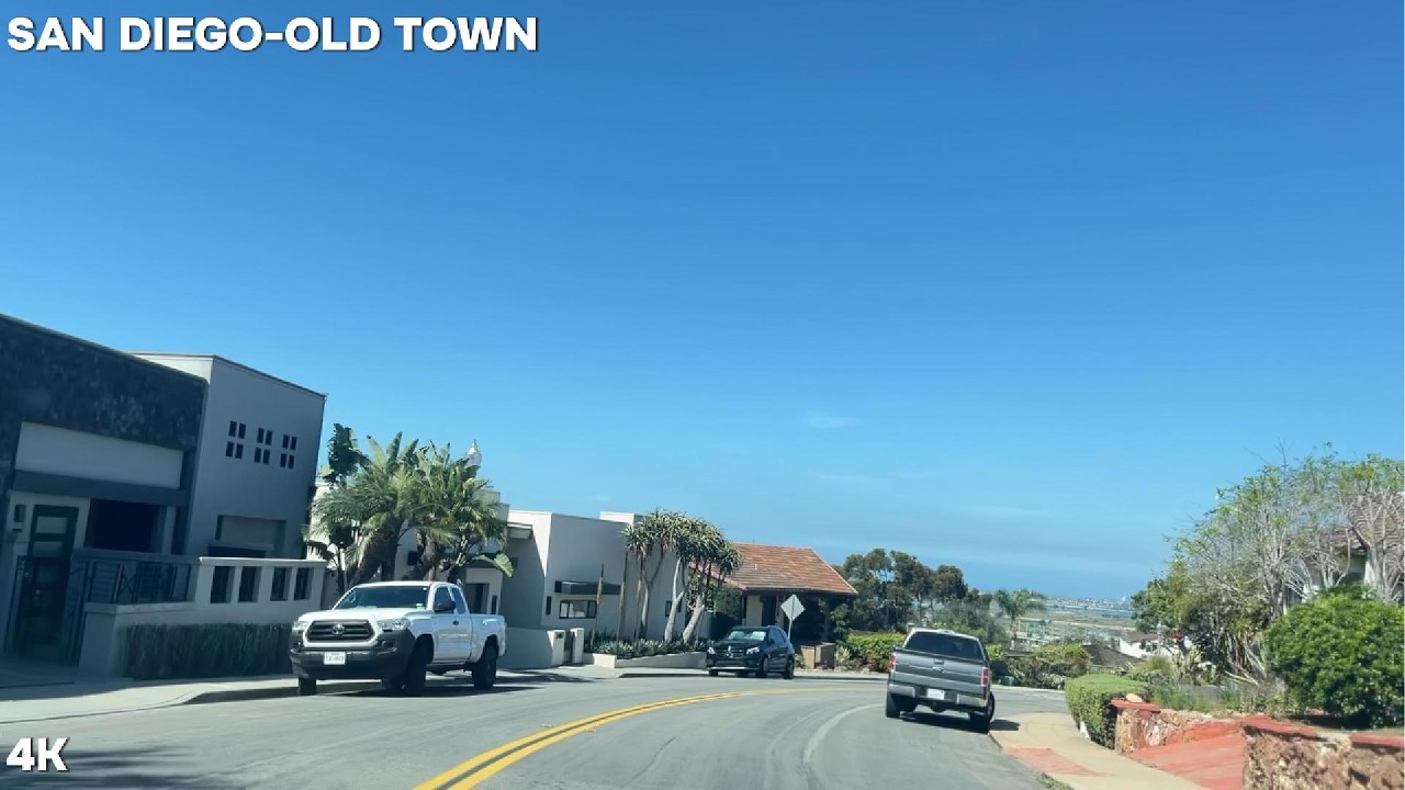 Relaxing Drive Through Old Town San Diego California | Historic District Scenic Drive