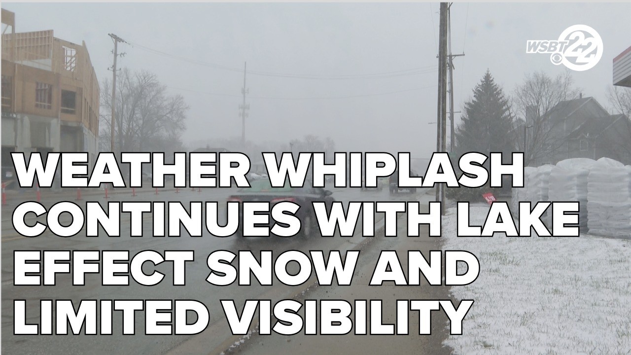 Сильные перепады погоды продолжаются: снегопады, вызванные эффектом озера, и ограниченная видимость.